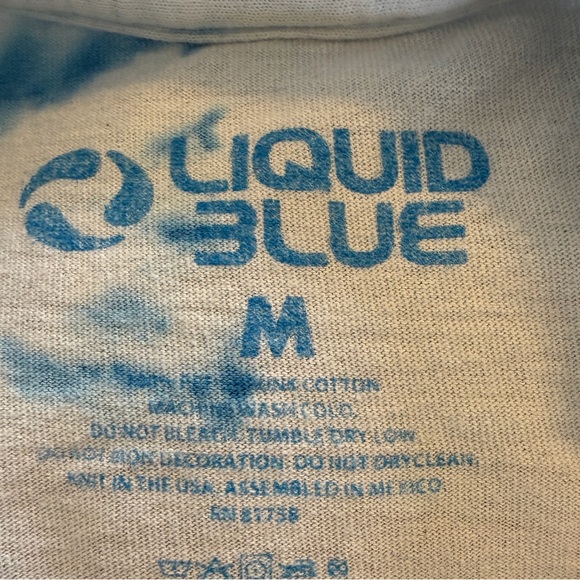 Grateful Dead Liquid Blue Tie Dye Vintage Concert Tour Shirt Size M - Picture 7 of 10